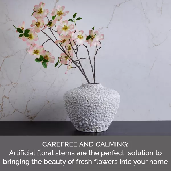 Elements Dogwood Artificial Flower Stems, Fake flowers for Home Decoration, 18x8x36 Inch