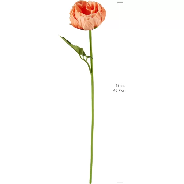Elements Mikasa Artificial Latex Peony Bouquet, Lifelike Look and Feel, Set of 4 5.5x5x18 Inch