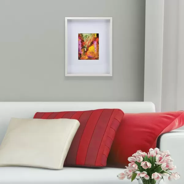 Mikasa 16x16 in. Gallery Frame 15x15 in. Photo without Mat, 5x7 in. Photo with Mat, 2 mm Beveled Mat, Vertical or Horizontal Display, Gray