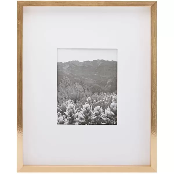 Mikasa 16x16 in. Gallery Frame 15x15 in. Photo without Mat, 5x7 in. Photo with Mat, 2 mm Beveled Mat, Vertical or Horizontal Display, Gray