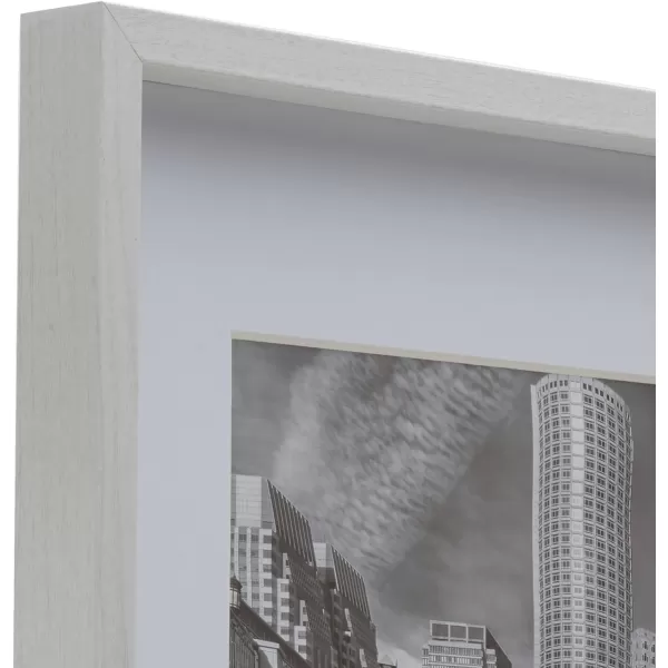 Mikasa 16x16 in. Gallery Frame 15x15 in. Photo without Mat, 5x7 in. Photo with Mat, 2 mm Beveled Mat, Vertical or Horizontal Display, Gray