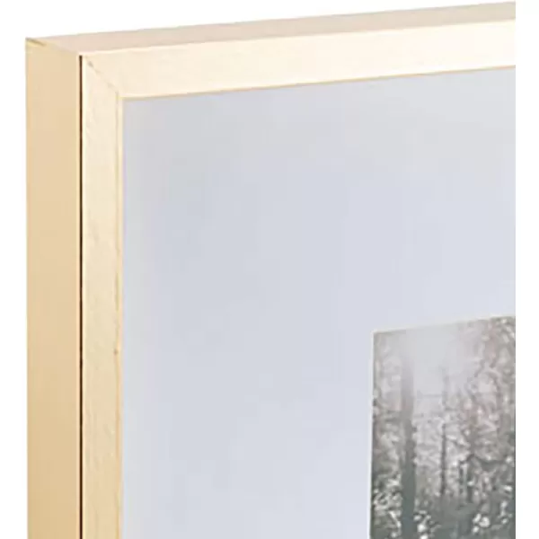Mikasa 16x16 in. Gallery Frame 15x15 in. Photo without Mat, 5x7 in. Photo with Mat, 2 mm Beveled Mat, Vertical or Horizontal Display, Gray