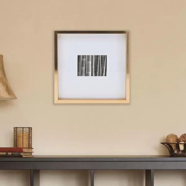 Mikasa 16x16 in. Gallery Frame 15x15 in. Photo without Mat, 5x7 in. Photo with Mat, 2 mm Beveled Mat, Vertical or Horizontal Display, Gray