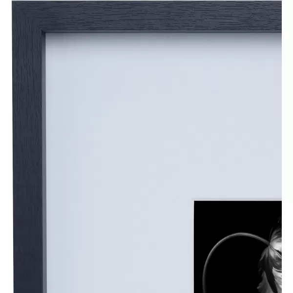 Mikasa 16x16 in. Gallery Frame 15x15 in. Photo without Mat, 5x7 in. Photo with Mat, 2 mm Beveled Mat, Vertical or Horizontal Display, Gray