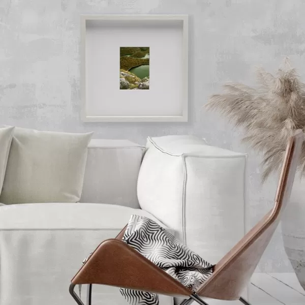 Mikasa 16x16 in. Gallery Frame 15x15 in. Photo without Mat, 5x7 in. Photo with Mat, 2 mm Beveled Mat, Vertical or Horizontal Display, Gray