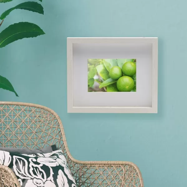 Mikasa 16x16 in. Gallery Frame 15x15 in. Photo without Mat, 5x7 in. Photo with Mat, 2 mm Beveled Mat, Vertical or Horizontal Display, Gray