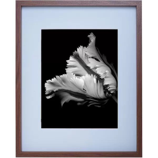 Mikasa 16x16 in. Gallery Frame 15x15 in. Photo without Mat, 5x7 in. Photo with Mat, 2 mm Beveled Mat, Vertical or Horizontal Display, Gray