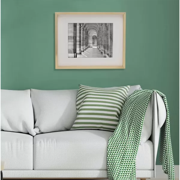 Mikasa 16x16 in. Gallery Frame 15x15 in. Photo without Mat, 5x7 in. Photo with Mat, 2 mm Beveled Mat, Vertical or Horizontal Display, Gray