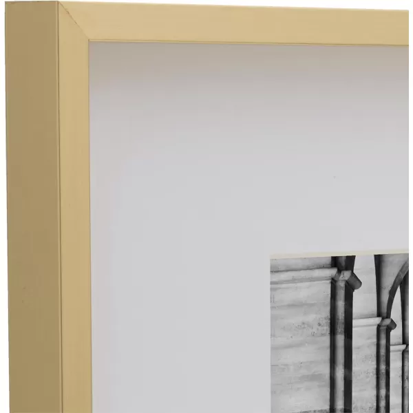 Mikasa 16x16 in. Gallery Frame 15x15 in. Photo without Mat, 5x7 in. Photo with Mat, 2 mm Beveled Mat, Vertical or Horizontal Display, Gray