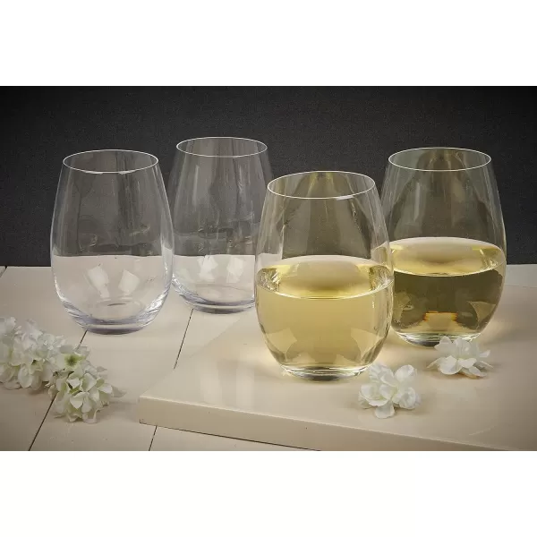Mikasa, 19.75 oz, Clear Julie Stemless Wine Glass, 19.75-Ounce, Set Of 4, 4 Count 