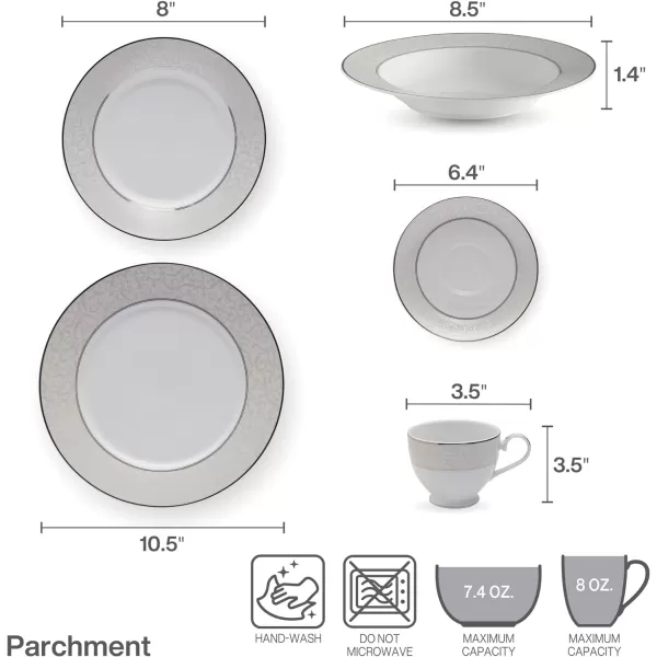 Mikasa 20-Piece Dinnerware Set, Parchment