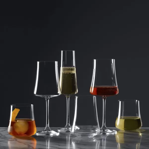 Mikasa Aline Set of 4 Highball Tumbler Cups, 17-Ounce, Clear