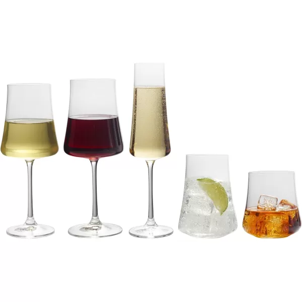 Mikasa Aline Set of 4 Highball Tumbler Cups, 17-Ounce, Clear