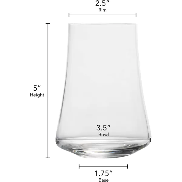 Mikasa Aline Set of 4 Highball Tumbler Cups, 17-Ounce, Clear