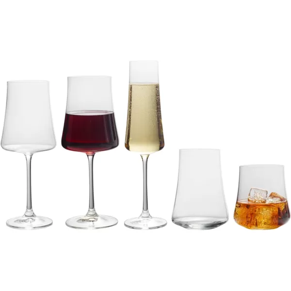 Mikasa Aline Set of 4 Highball Tumbler Cups, 17-Ounce, Clear