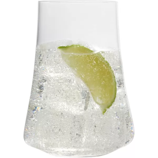Mikasa Aline Set of 4 Highball Tumbler Cups, 17-Ounce, Clear