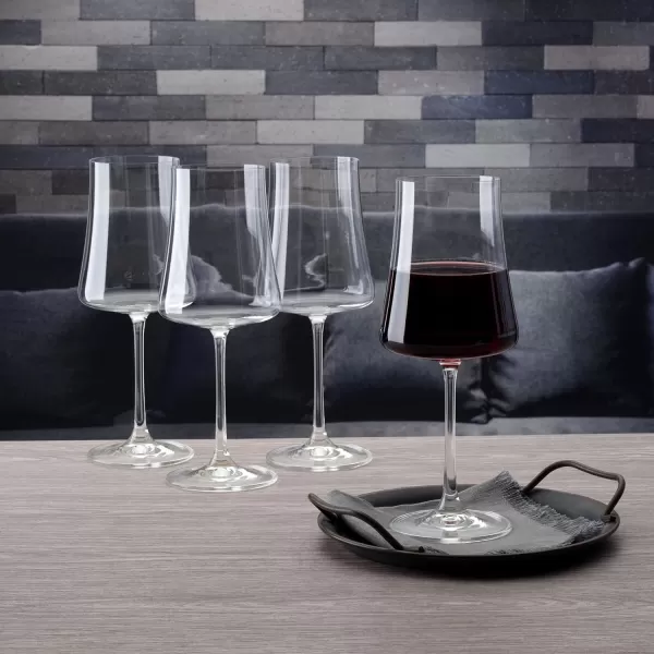 Mikasa Aline Set of 4 Red Wine Glasses, 4 Count , Clear