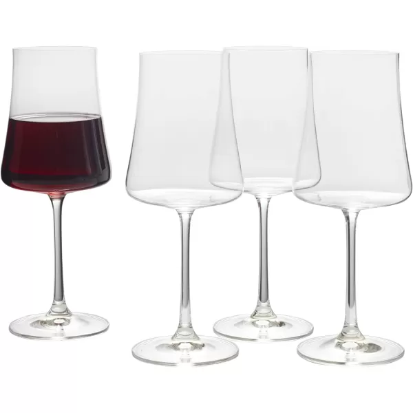 Mikasa Aline Set of 4 Red Wine Glasses, 4 Count , Clear