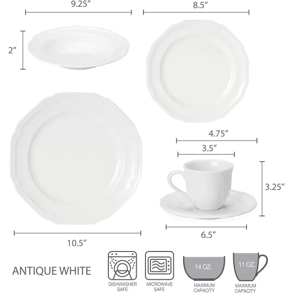 Mikasa Antique White Fruit Bowls, Set of 4