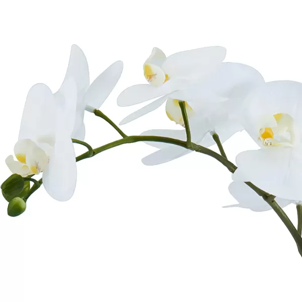 Mikasa Artificial Real Touch Phalaenopsis Orchid Flower in Pot, Faux Floral Décor for Wedding, Home, Office, Party, Hotel, Salon, 15-Inch, White Pink