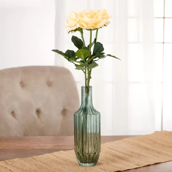 Mikasa Artificial Realistic Touch Rose Faux Floral for Home Kitchen Wedding Decorations, 24-Inch, White
