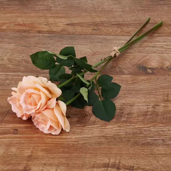 Mikasa Artificial Realistic Touch Rose Faux Floral for Home Kitchen Wedding Decorations, 24-Inch, White
