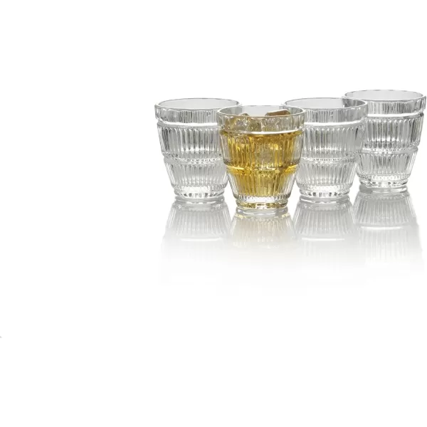 Mikasa Ballard Braid Double Old Fashioned Glass, 9.3-Ounce, Set of 4