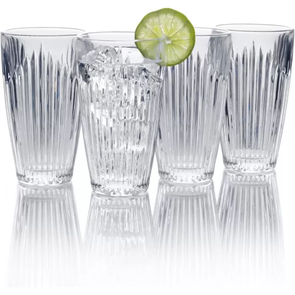 Mikasa Ballard Braid Double Old Fashioned Glass, 9.3-Ounce, Set of 4