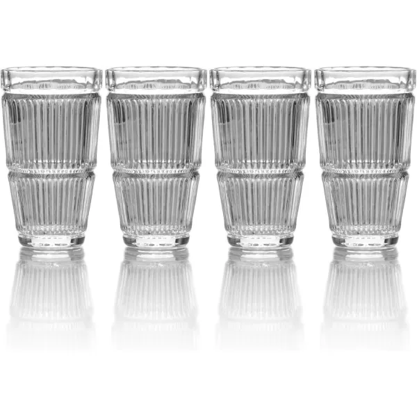 Mikasa Ballard Braid Double Old Fashioned Glass, 9.3-Ounce, Set of 4