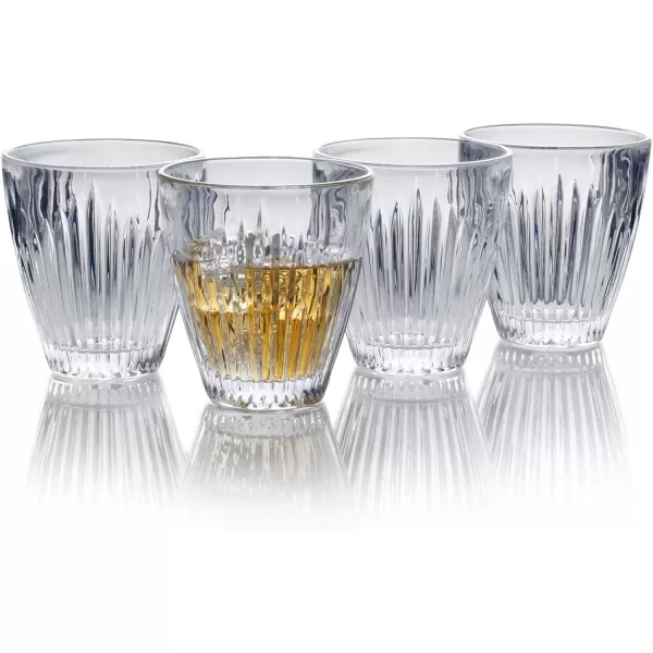Mikasa Ballard Braid Double Old Fashioned Glass, 9.3-Ounce, Set of 4