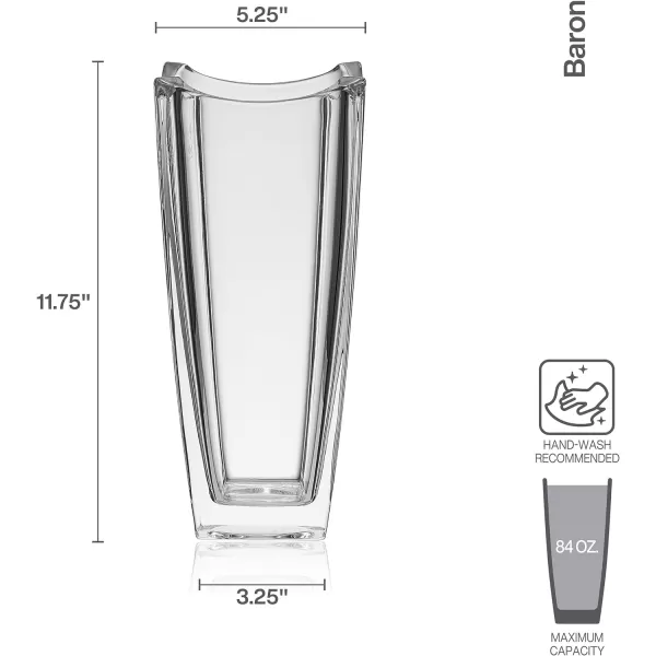 Mikasa Baron Crystal Square Bowl, Clear