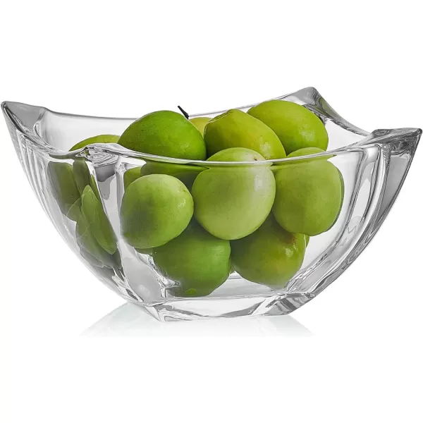 Mikasa Baron Crystal Square Bowl, Clear