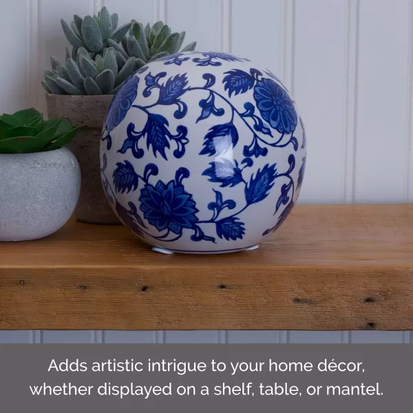 Mikasa Blue and White Swirl Ceramic Decorative Sphere