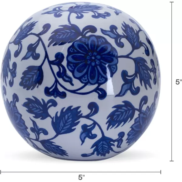 Mikasa Blue and White Swirl Ceramic Decorative Sphere