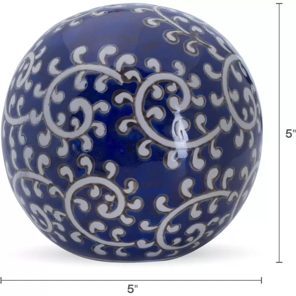Mikasa Blue and White Swirl Ceramic Decorative Sphere