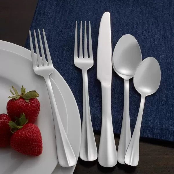 Mikasa, Bravo Flatware Service for 12, 65 Piece Set, 18/10 Stainless Steel, Silverware Set with Serving Utensils