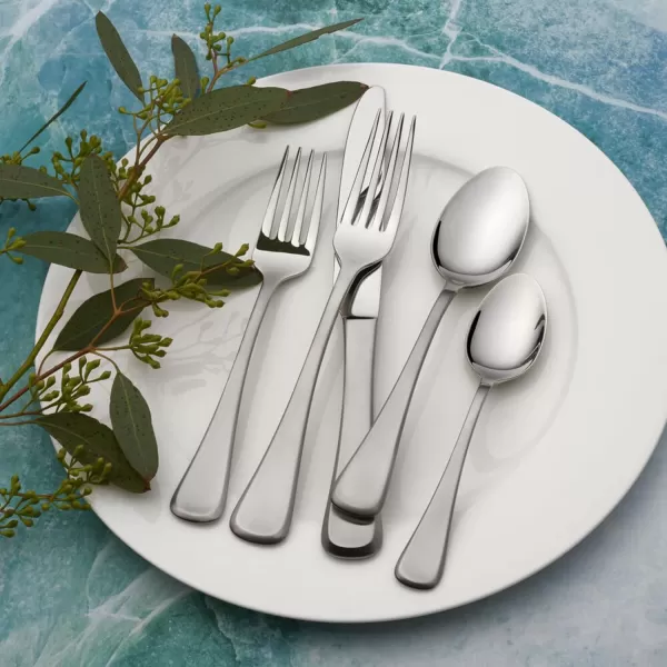 Mikasa, Bravo Flatware Service for 12, 65 Piece Set, 18/10 Stainless Steel, Silverware Set with Serving Utensils