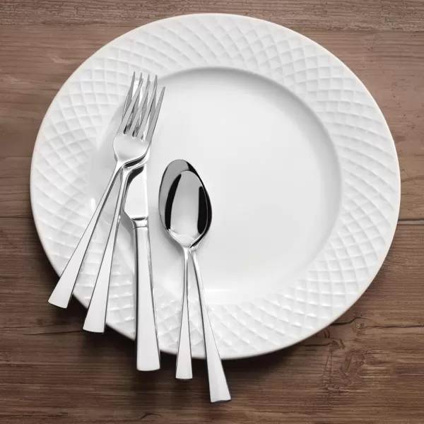 Mikasa, Bravo Flatware Service for 12, 65 Piece Set, 18/10 Stainless Steel, Silverware Set with Serving Utensils