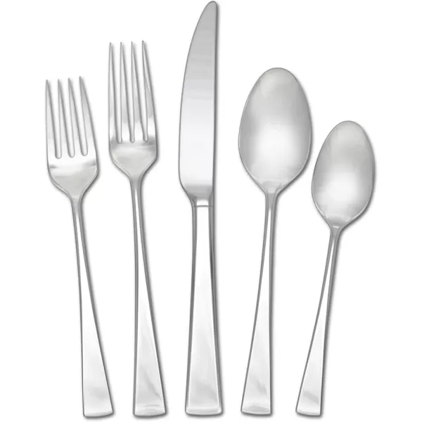 Mikasa, Bravo Flatware Service for 12, 65 Piece Set, 18/10 Stainless Steel, Silverware Set with Serving Utensils