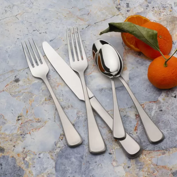 Mikasa, Bravo Flatware Service for 12, 65 Piece Set, 18/10 Stainless Steel, Silverware Set with Serving Utensils