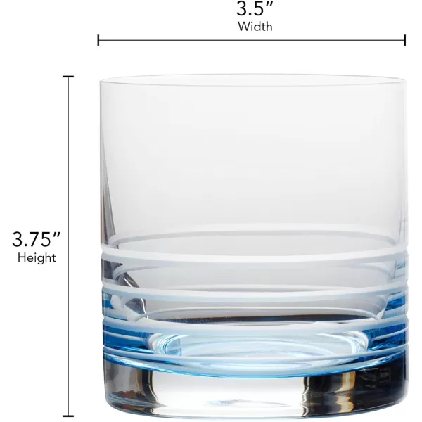 Mikasa Cal Ombre Highball Tumbler Cups, Set of 4, 17-Ounce, Blue