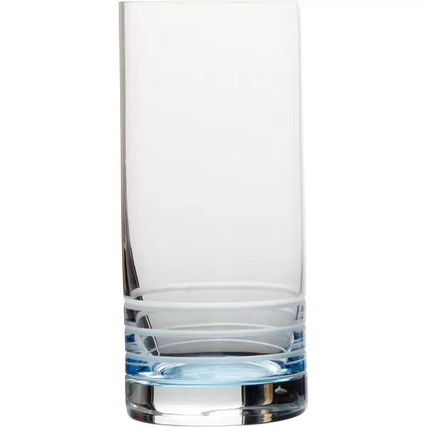 Mikasa Cal Ombre Highball Tumbler Cups, Set of 4, 17-Ounce, Blue