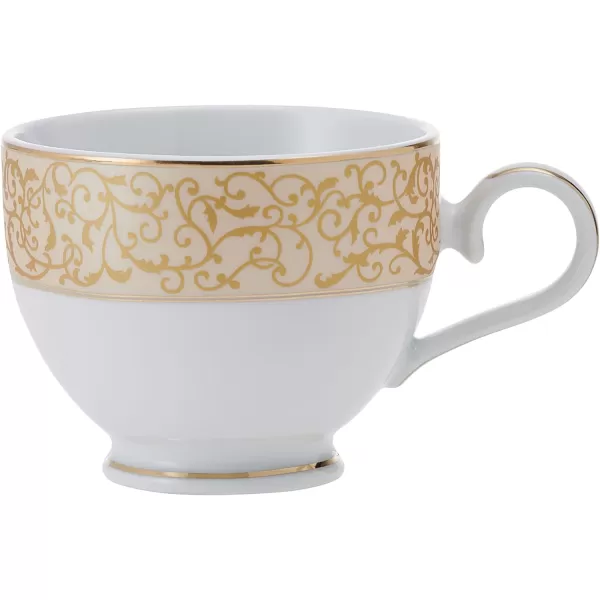 Mikasa Cameo Platinum 40-Piece Dinnerware Set, Dinner,Salad,Cereal, Fruit, Service for 8,White
