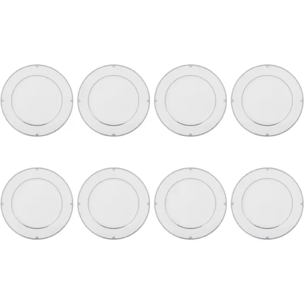 Mikasa Cameo Platinum 40-Piece Dinnerware Set, Dinner,Salad,Cereal, Fruit, Service for 8,White