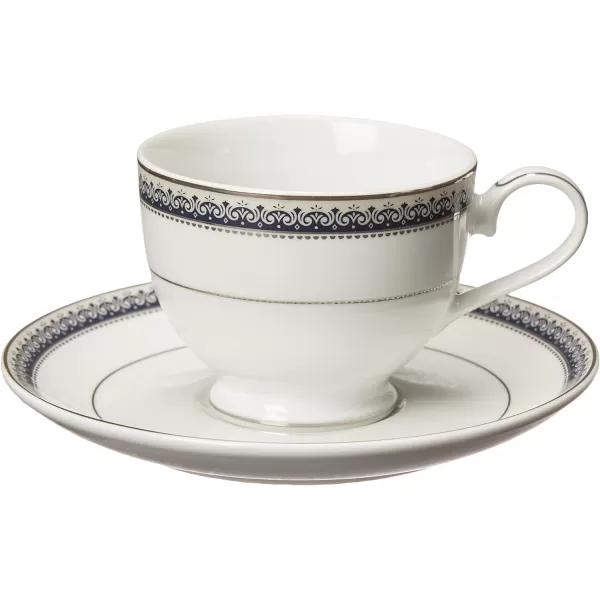 Mikasa Cameo Platinum 40-Piece Dinnerware Set, Dinner,Salad,Cereal, Fruit, Service for 8,White
