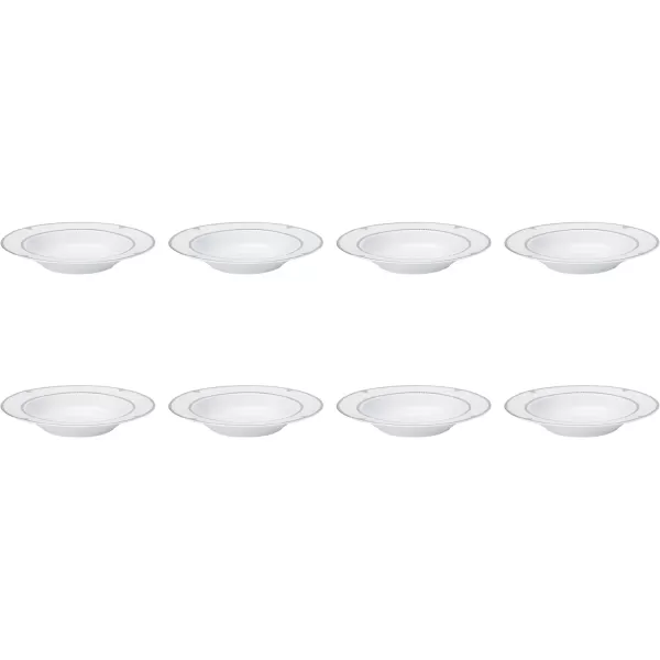 Mikasa Cameo Platinum 40-Piece Dinnerware Set, Dinner,Salad,Cereal, Fruit, Service for 8,White