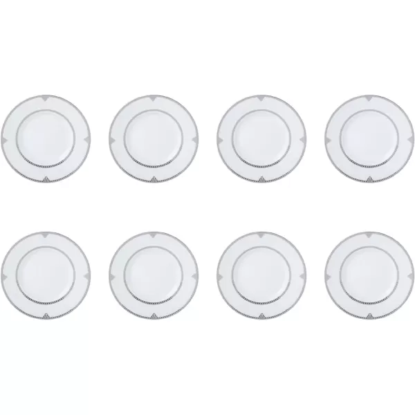Mikasa Cameo Platinum 40-Piece Dinnerware Set, Dinner,Salad,Cereal, Fruit, Service for 8,White