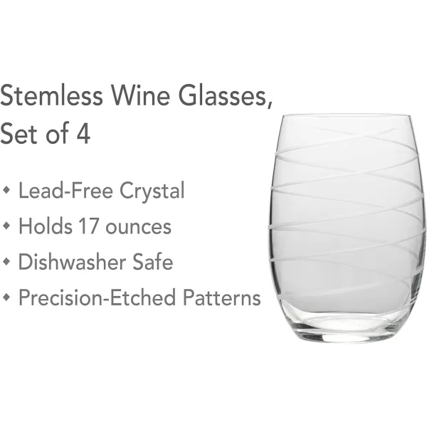 Mikasa Cheers Balloon Goblet Wine Glass, 24.5-Ounce, Set of 4, Transparent