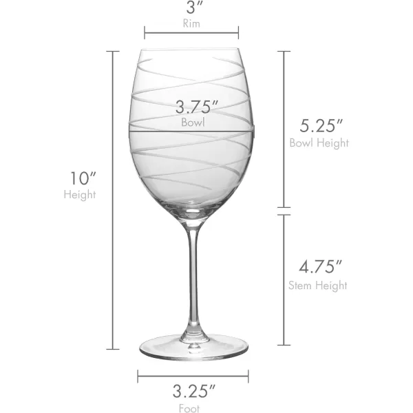 Mikasa Cheers Balloon Goblet Wine Glass, 24.5-Ounce, Set of 4, Transparent
