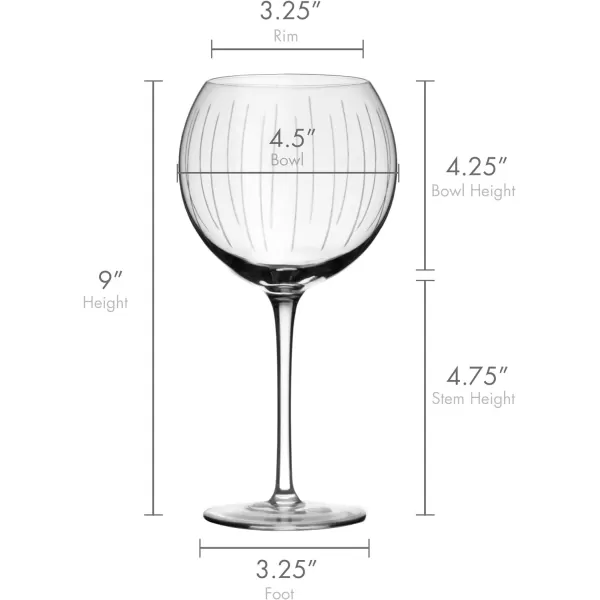 Mikasa Cheers Balloon Goblet Wine Glass, 24.5-Ounce, Set of 4, Transparent